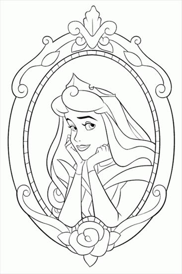 DISNEY Księżniczki - Księżniczki Disneya Aurora - kolorowanka 2.GIF