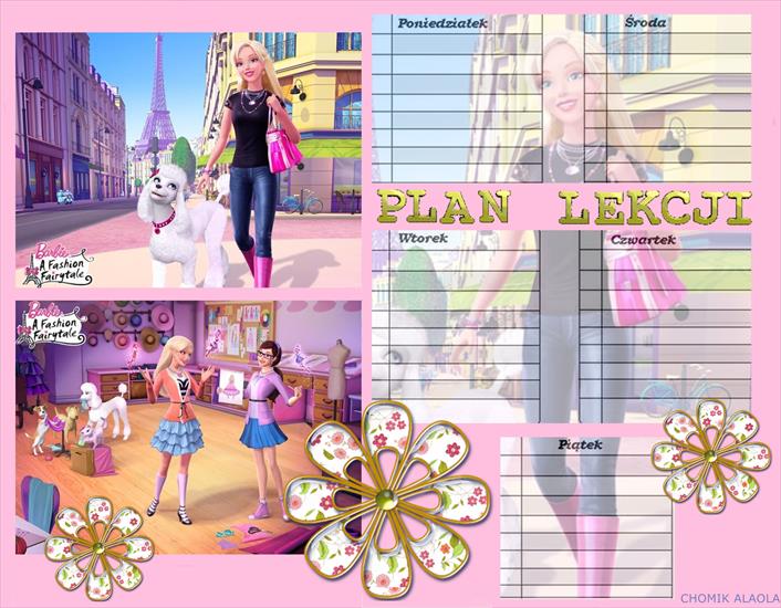 bajki hasło nika - Plan lekcji Barbie w świecie mody chomik alaola.jpg