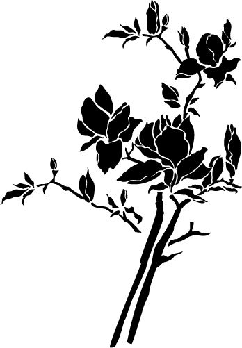 szablony - szablon-galazka-magnolia_3381.jpg