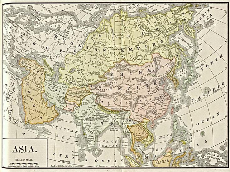 Stare mapy z różnych cześci świata - XIX i XX wiek - asia 1892 amer ency brit.jpg